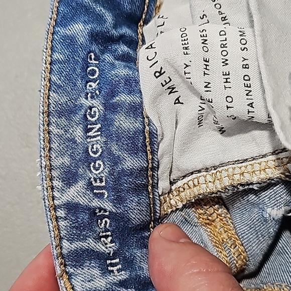 American Eagle next level stretch size high rise cropped jeggings - Picture 7 of 8